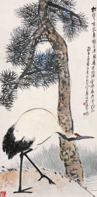 王一亭 丙子（1936）年作 松鹤图 立轴